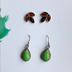 Natural stone earrings